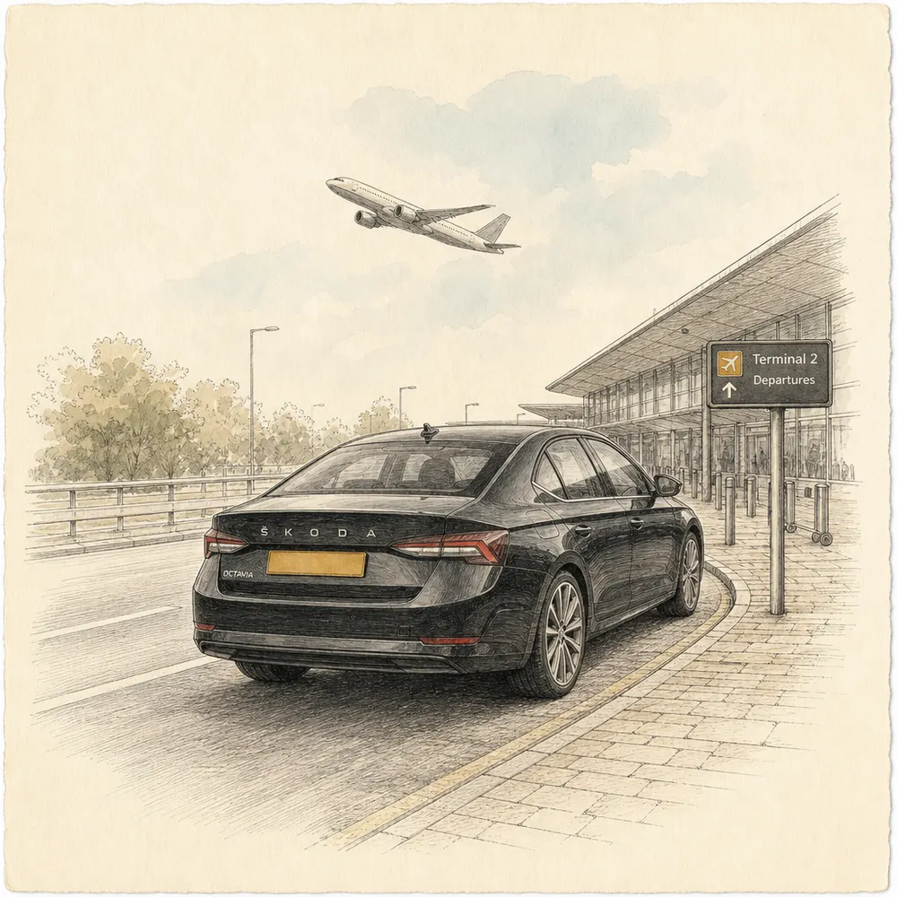 Airport transfers illustration